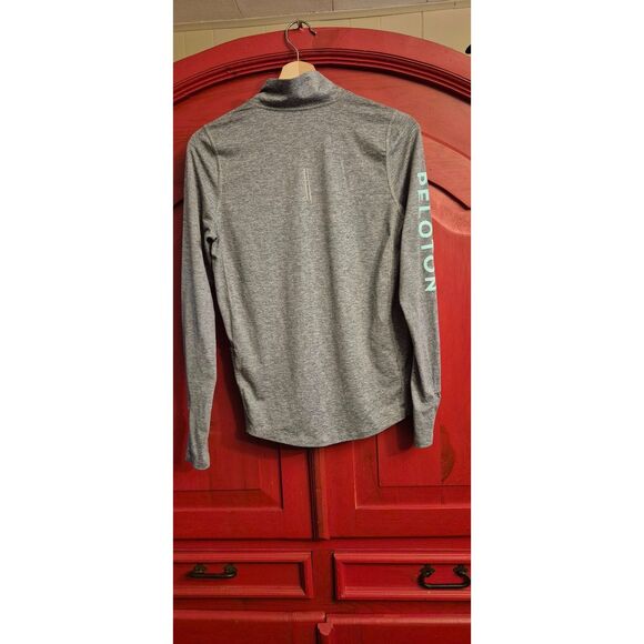 Nike Peloton Collab Wom XS Dri-Fit Tiffany Green Logo Spellout Heather Gray EUC - Picture 3 of 5